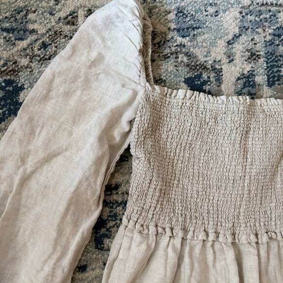 Aritzia Wilfred Tempest Linen Smocked Mini
Dress - Picture 4 of 7